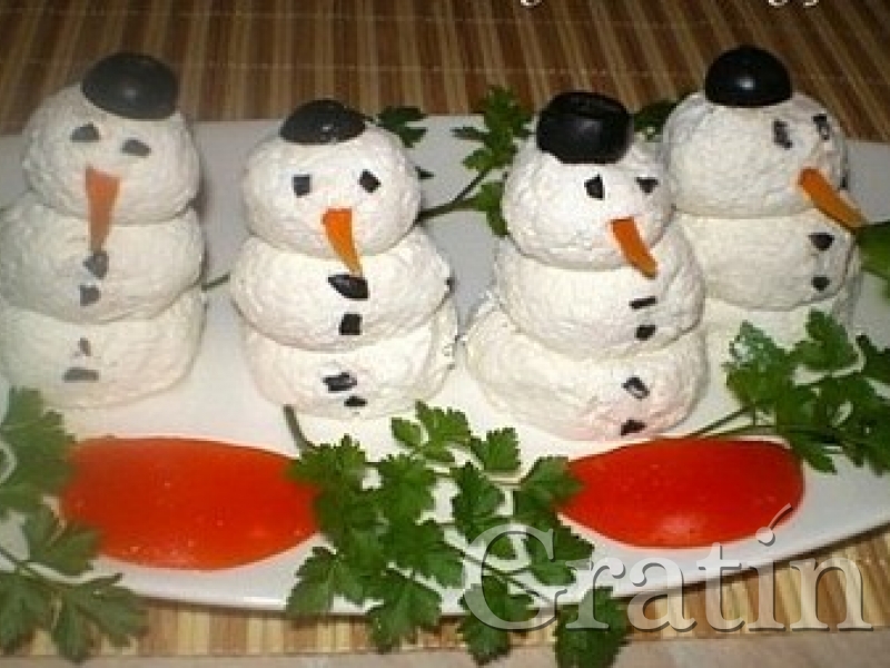 рецепт закуски снеговик рецепт закуски снеговик